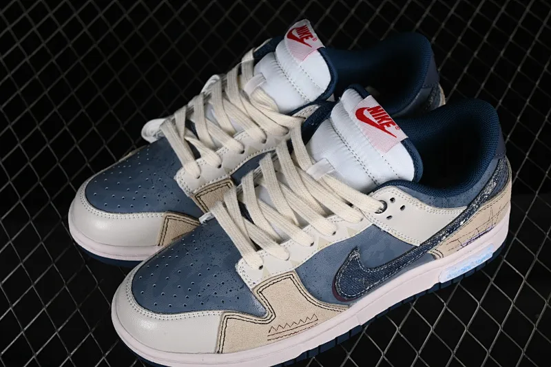 All Categories Nk SB Dunk Series Nk SB Dunk Low Low-top sneakers Nk Dunk Low Panda Prank Wave Fisherman-Fishing in the Lake Blue Brown Low-top casual sneakers DD1391-400